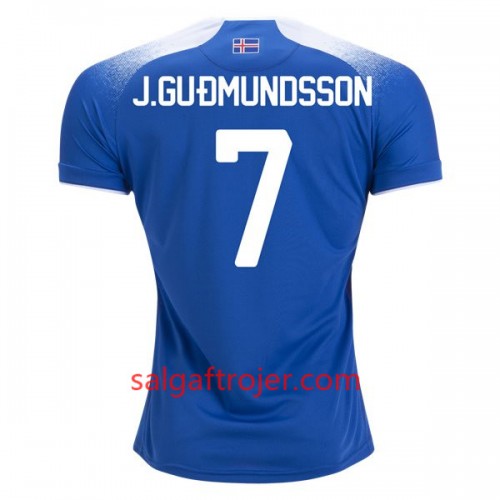 Island Fodboldtrøjer J.Gudmundsson 7 Hjemmebanesæt VM 2018 Island Fodboldtrøjer J.Gudmundsson 7 Hjemmebanesæt VM 2018